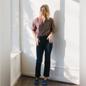 Rag & Bone Nina High Rise Ankle Flare Jeans Dark Blue, 29